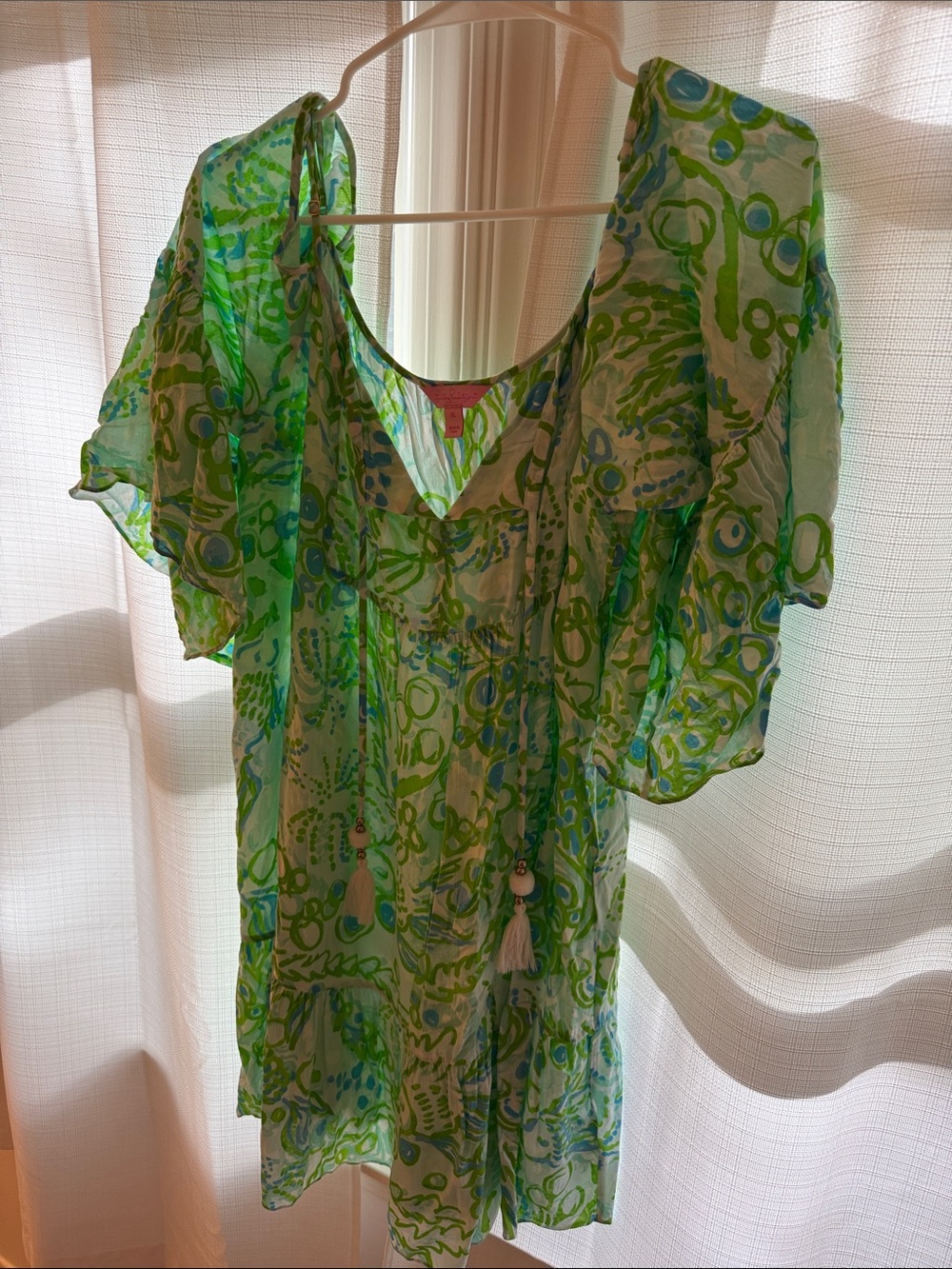 Lilly Pulitzer Green and Blue Floral Maxi Dress